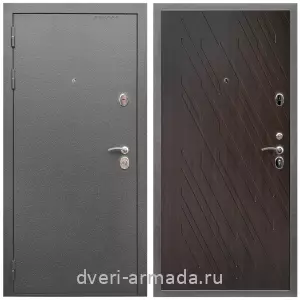 Входные двери Экстра, Дверь входная Армада Оптима Антик серебро /МДФ 16 мм  ФЛ-86 Венге структурный