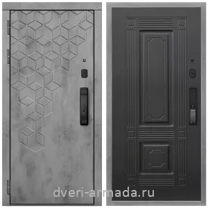 Входные двери Черный муар, Дверь входная Армада Квадро МДФ 16 мм Kaadas K9 / МДФ 16 мм ФЛ-2 Венге