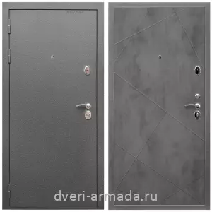 4 контура, Дверь входная Армада Оптима Антик серебро / МДФ 10 мм ФЛ-291 Бетон темный