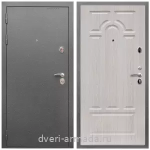 Входные двери МДФ для офиса, Дверь входная Армада Оптима Антик серебро / МДФ 16 мм ФЛ-58 Дуб белёный