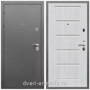 Входные двери МДФ для офиса, Дверь входная Армада Оптима Антик серебро / МДФ 16 мм ФЛ-39 Дуб Филадельфия крем