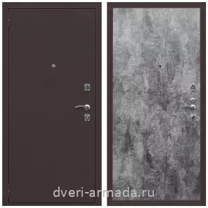 Антивандальные, Антивандальная металлическая  дверь входная Армада Комфорт Антик медь / МДФ 6 мм ПЭ Цемент темный