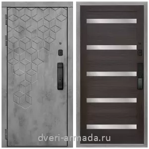 Входные металлические двери в Московской области, Дверь входная Армада Квадро МДФ 16 мм Kaadas K9 / МДФ 16 мм СБ-14 Эковенге стекло белое