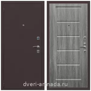 Антивандальные, Антивандальная металлическая  дверь входная Армада Комфорт Антик медь / МДФ 16 мм ФЛ-39 Дуб Филадельфия графит
