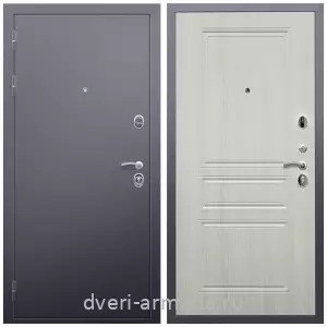 Двери оптом, Металлическая недорогая дверь входная в квартиру Армада Люкс Антик серебро / МДФ 6 мм ФЛ-243 Лиственница беж