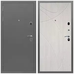 Элитные для коттеджей, Дверь входная Армада Орбита Антик серебро/ МДФ 16 мм ФЛ-247 сосна белая