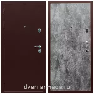 Входные двери с двумя петлями, Недорогая дверь входная Армада Люкс Антик медь / МДФ 6 мм ПЭ Цемент темный