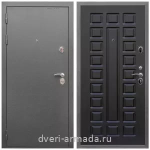 МДФ со стеклянными вставками, Дверь входная Армада Оптима Антик серебро / МДФ 16 мм ФЛ-183 Венге