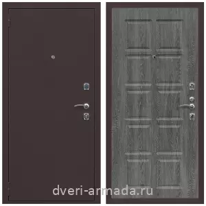 Двери оптом, Металлическая дверь входная Армада Комфорт Антик медь / МДФ 10 мм ФЛ-38 Дуб Филадельфия графит
