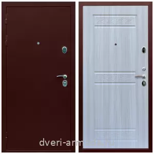 Антивандальные, Антивандальная металлическая  дверь входная железная на дачу Армада Люкс Антик медь / МДФ 10 мм ФЛ-242 Сандал белый парадная
