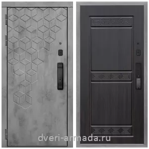 Входные двери Черный муар, Дверь входная Армада Квадро МДФ 16 мм Kaadas K9 / МДФ 10 мм ФЛ-242 Эковенге