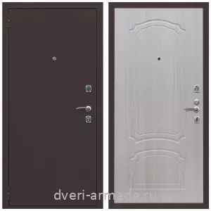 Левые входные двери, Дверь входная Армада Комфорт Антик медь / МДФ 6 мм ФЛ-140 Дуб белёный