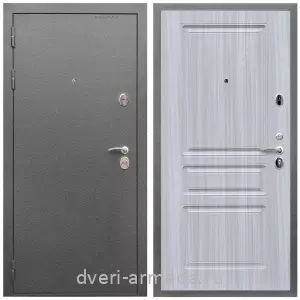Входные двери 960 мм, Дверь входная Армада Оптима Антик серебро / МДФ 16 мм ФЛ-243 Сандал белый