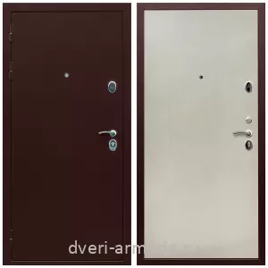 МДФ с фрезеровкой, Дверь входная утепленная Армада Люкс Антик медь / МДФ 6 мм ПЭ Венге светлый