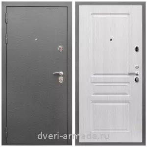 Входные двери Колизей, Дверь входная Армада Оптима Антик серебро / МДФ 16 мм ФЛ-243 Дуб белёный
