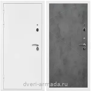 Входные двери 960 мм, Дверь входная Армада Оптима Белая шагрень / МДФ 10 мм ФЛ-291 Бетон темный