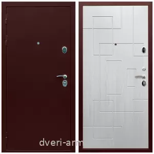 Антивандальные для квартир, Дверь входная Армада Люкс Антик медь / МДФ 16 мм ФЛ-57 Белый жемчуг