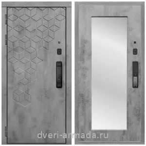 Правые входные двери, Дверь входная Армада МДФ 16 мм Квадро Kaadas K9 /  МДФ 16 мм ФЛЗ-пастораль, Бетон темный