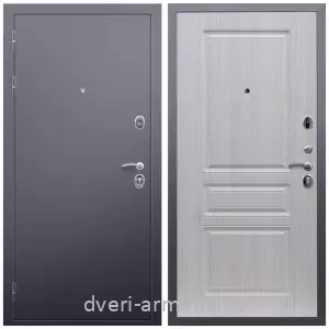 C порошковой окраской, Дверь входная Армада Люкс Антик серебро / МДФ 16 мм ФЛ-243 Дуб белёный