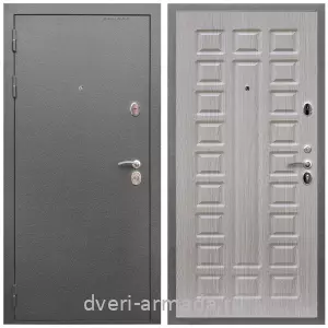 Входные двери МДФ для офиса, Дверь входная Армада Оптима Антик серебро / МДФ 16 мм ФЛ-183 Сандал белый