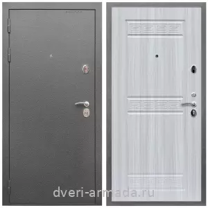 Входные двери МДФ для офиса, Дверь входная Армада Оптима Антик серебро / МДФ 10 мм ФЛ-242 Сандал белый
